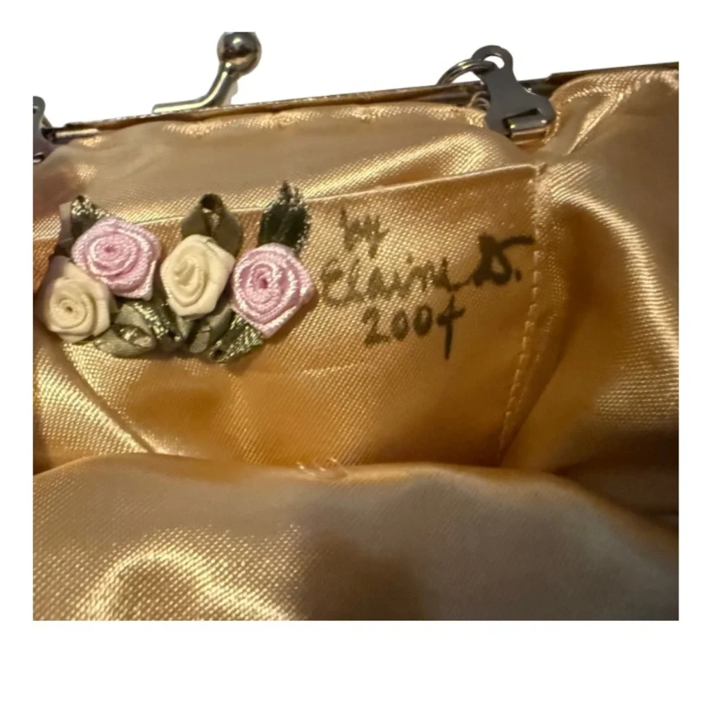 Hand-Beaded Fantasia Clutch Signed Elaine D Vintage 2004 One-of-a-Kind like new